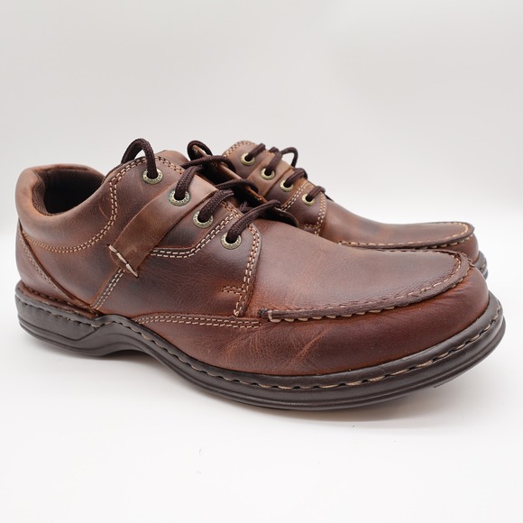 Hush Puppies Randall Oxford Shoes Mens 11 Chestnut Leather Moc Toe H100551 main image 6